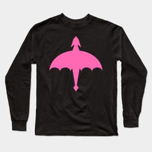Hot Pink Simple Dragon Design Long Sleeve T-Shirt